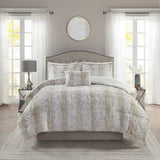 Full/Queen 4PC Faux Fur Comforter Set B03597119