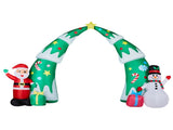 15FT Lighted Christmas Inflatable Archway, Inflatable Christmas Tree Arch with Santa and Snowman, 71142763