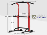 Adjustable Pull Up Bar & Dip Station - 10 Height Settings, 400LBS Capacity, Multifunctional Home Gym 02643373