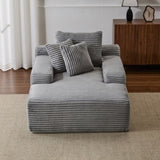 Oversized Chaise Lounge Chair Cozy Cloud Couch, Modern Plush Corduroy Upholstered Sleeper Sofa 30594031