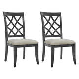 Wooden Frame Upholstered Dining Chairs set of 2,Mid Century Retro Chairs Comfor Kitchen Chairs for W2582P205386