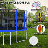 12FT Trampoline for Kids & Adults with Basketball Hoop and Ball ,Recreational Trampolines with 36061169