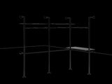 Industrial Pipe Clothing Rack, Reversible 118.3'' Clothes Rack for Hanging Clothes, Heavy Duty W1820P214612