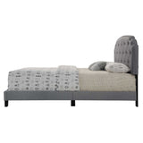 Grey Upholstered Queen Bed B062P181281