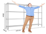 58''W Adjustable Storage Shelves 1200LBS NSF Wire Shelving Unit 4 Tier Metal Shelving for Storage 08498006