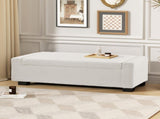 50" Ottoman Bench in Textured Boucle, Rectangular Design with Hinged Lid for Seating, Footrest, and N767P268309W