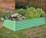 6x3x1.5ft Galvanized Raised Garden Bed, Outdoor Planter Garden Boxes Large Metal Planter Box for W1859P197897