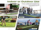 10ft Golf Putting Mat - Automatic Ball Return, 3 Hole Sizes , BrownGreen 52404563