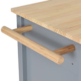 Kitchen Island Cart with Solid Wood Top and Locking Wheels,54.3 Inch Width,4 Door Cabinet and Two 49541331