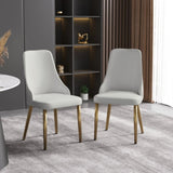 Modern Pu Sponge-Filled Dining Chair, Solid Wood Metal Legs, Suitable for Restaurants, Living Rooms W1535P227672
