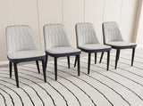 A set of 4 dining chair, modern style chair made of high-quality PU Leather fabric with thick soft 89912963