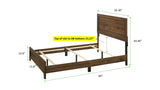 Brown Cherry Finish Fabric 1pc Queen Size Panel Bed Beautiful Wooden Bedroom Furniture Contemporary B011P174704