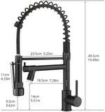 LED Commercial Kitchen Faucet with Pull Down Sprayer, Single Handle Single Lever Kitchen Sink Faucet W1932P172306