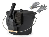 Fireplace Ashing Set, Ash Bucket Shovel Brush Cut-Resistant Gloves , Easy to 21266854