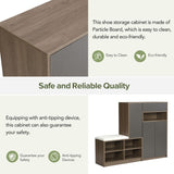 ON-TREND 2-in-1 Shoe Storage Bench & Shoe Cabinets
, Multi-functional Shoe Rack with Padded Seat, WF314405AAE