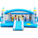 ZNTS Multifunctional Jump 'n Slide Inflatable Bouncer for Kids Complete Setup with Blower - 198" x 180" W1677115481