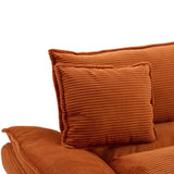 Corduroy Sofa Sleeper Couch Loveseat Sofa with Pillows Comfy Upholstered Deep Seat Sofa for W676P227342