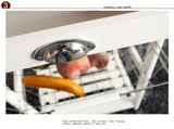 Kitchen & Dining Room Cart 2-Drawer 3-Basket 3-Shelf Storage Rack with Rolling Wheels 81068821
