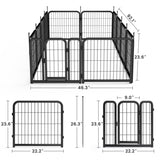 ZNTS Dog Playpen Outdoor, 12 Panel Dog Fence 24" Pet Pen for Small Dogs Pet Exercise Pen for W1162P189305