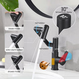 Bathroom Sink Faucet with Spray Function Temperature Display for Anti-Skid Switch Hot & Cold W121765120