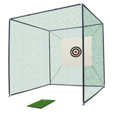 ZNTS 10X10X10FT Golf Practice Net Cage w/ Metal Frame Hitting Net Kit Indoor Outdoor W1422P149757