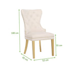 Simba Gold 2 Piece Dinning Chair Finish with Velvet Fabric in Beige 659436057739