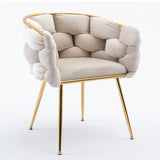 Luxury modern simple leisure velvet single sofa chair bedroom lazy person household dresser stool W117067862