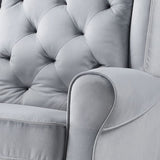 Grey Swivel Chair with Glider B062P186520