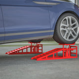 ZNTS 2 Pack Hydraulic Car Ramps 5T 11000lbs Low Profile Car Lift Service Ramps Truck Trailer Garage, 26009820