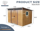 6ft x 5ft Outdoor Metal Storage Shed with Window and Transparent plate for Garden, Lawn 92827760