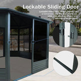 13 x 13 FT Sunroom Octagonal Solarium,Screen Houses for Outdoors Backyard with Lockable Sliding W1859P207088