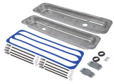 Polished Short Finned Center Bolt Valve Covers w/ Gasket Fit for SBC 1987-1997 Small Block Chevy 70073957