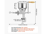 Manual Grain Mill with High Hopper, Hand-Crank Corn Grinder, Durable Cast Iron Grinding Mill with 67426151