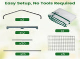 White 5-Tier Mini Greenhouse with PE Grid Cover, Tool-Free Assembly Portable Grow Tent for Indoor 08901361
