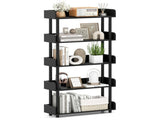 5-Tier Anti-Tipping Open Bookcase with Elevated Legs, Black Display Rack for Home Office 72324254