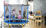 5.5FT Trampoline for Kids - 65" Outdoor & Indoor Mini Toddler Trampoline with Enclosure, Basketball 06871922