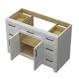 ZNTS Solid Wood 48 Inch Bathroom Vanity Without Top Sink, Modern Bathroom Vanity Base Only, Birch solid W995137333