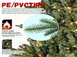 Artificial 4ft Green Christmas Tree with 673 PE/PVC Mixed Branch Tips, 150L warm white led, memory 91482270