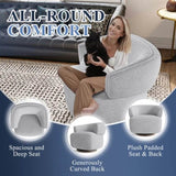 wivel Barrel Chair, Fully Assembled Accent Lounge Sofa with 360-Degree Base, Oversized Upholstered B082P232938