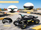 Black 6V Kids Motorized Quad 4-Wheeler ATV Ride On Car with Forward/Reverse Switch for 18-36 99697150