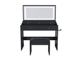 New Large Mirror Vanity Desk for Bed room , Modern Makeup Vanity Set with Power Outlet and Hair 39453746