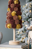 8.7x8.7x31.5" Tall Tree Christmas Table Decor, Coffee Multi W2078P256556