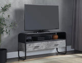 Raziela Concrete Gray & Black Finish TV Stand B2726P272968