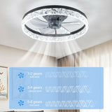 ZNTS Ceiling Fan with Lights Dimmable LED W1340103787