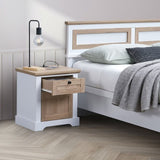 ZNTS AUTUMN Modern Night Stand with Charging Station with USB & Type-C , Drawer Slide Pre-Assembly, End W2713P194112