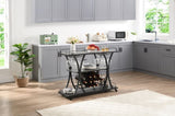 Industrial Bar Cart Kitchen Bar&Serving Cart for Home with Wheels 3 -Tier Storage Shelves W82151001