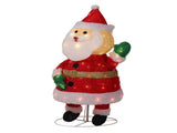 3.3FT Lighted Santa Claus Waving Hand Christmas Yard Decorations, Pre-lit Pull Up Santa with 100 15985310