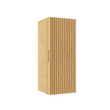 BOI 12" Wall-Mounted Floating Striped Bathroom Vanity Side Cabinet with a Door and a Shelf, W2615P268883