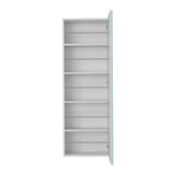 Wall Shoe Rack 54" H, One Mirror, One Door, Five Internal Storage Shelves, Approximate Capacity for B097132917