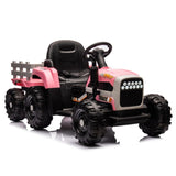 ZNTS Ride on Tractor with Trailer,12V Battery Powered Electric Tractor Toy w/Remote Control,electric car 18115985